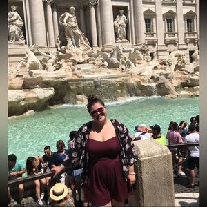 Torrid Burgundy Romper- Torrid Size 00/Size 10